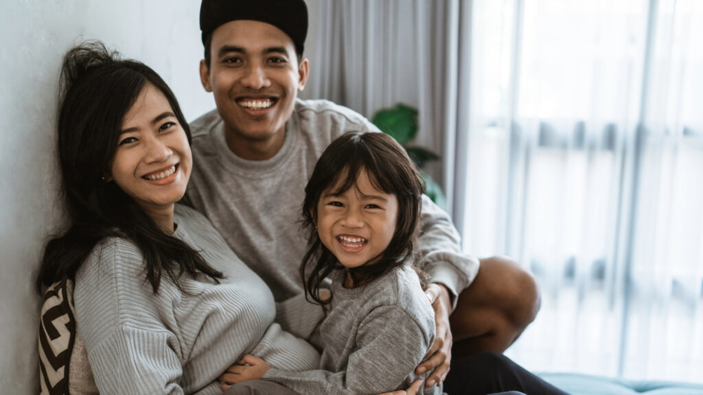 Couple with child